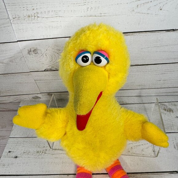 Vintage 1986 Playskool Sesame Street Big Bird 13" Plush Toy Made in Korea Muppet - Picture 6 of 12
